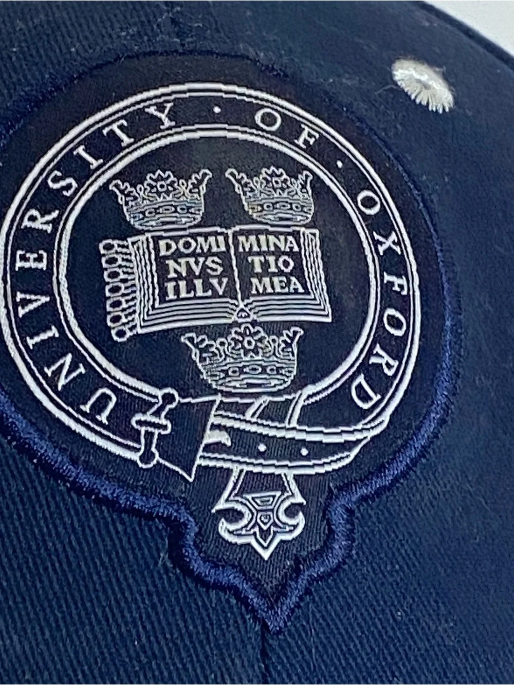 University of Oxford Cap Navy Embroidered Crest Adjustable Strapback Official